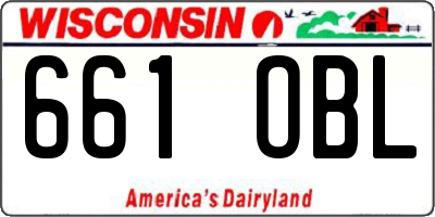 WI license plate 661OBL
