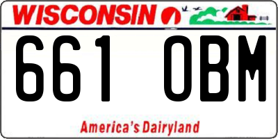 WI license plate 661OBM