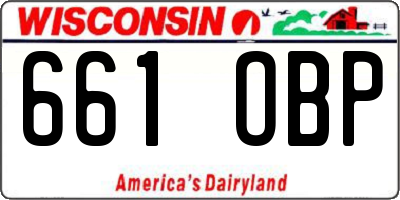 WI license plate 661OBP