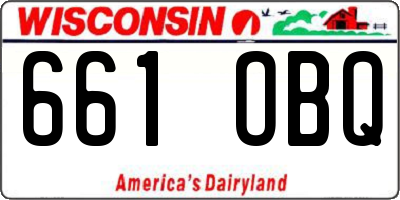 WI license plate 661OBQ