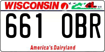 WI license plate 661OBR