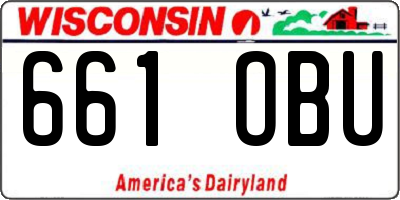 WI license plate 661OBU
