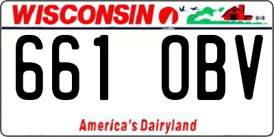 WI license plate 661OBV