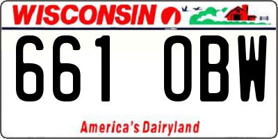 WI license plate 661OBW