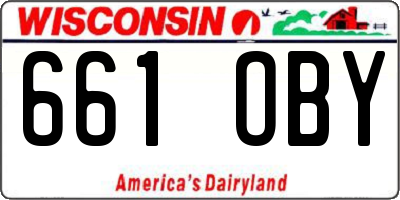 WI license plate 661OBY