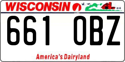 WI license plate 661OBZ