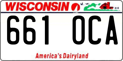 WI license plate 661OCA