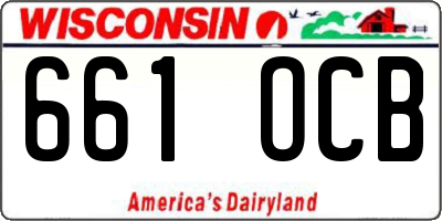 WI license plate 661OCB