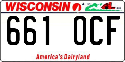 WI license plate 661OCF