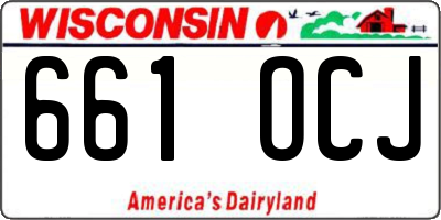 WI license plate 661OCJ