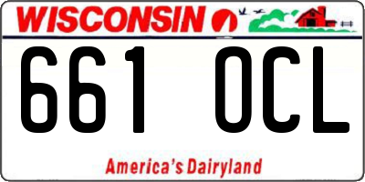 WI license plate 661OCL