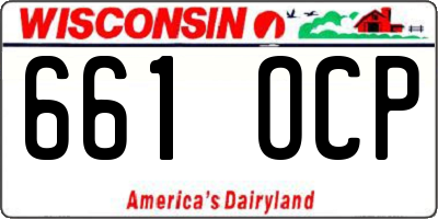 WI license plate 661OCP