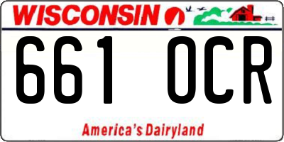 WI license plate 661OCR