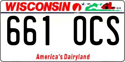 WI license plate 661OCS