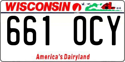WI license plate 661OCY