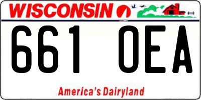 WI license plate 661OEA