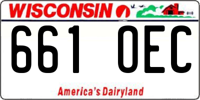 WI license plate 661OEC