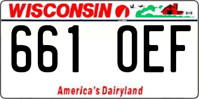 WI license plate 661OEF