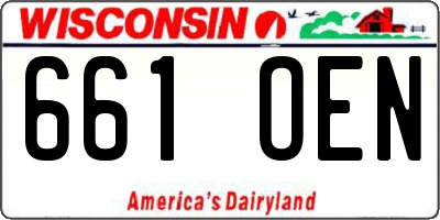 WI license plate 661OEN