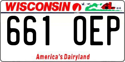 WI license plate 661OEP