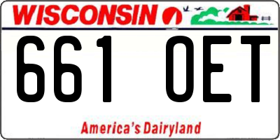 WI license plate 661OET
