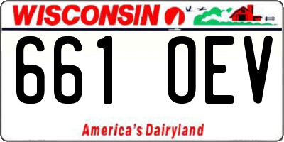 WI license plate 661OEV