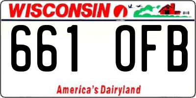 WI license plate 661OFB