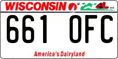 WI license plate 661OFC
