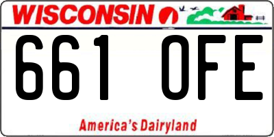 WI license plate 661OFE