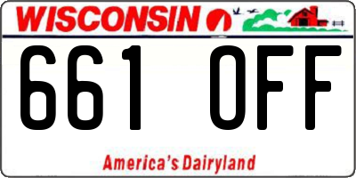 WI license plate 661OFF