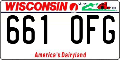 WI license plate 661OFG