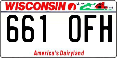 WI license plate 661OFH