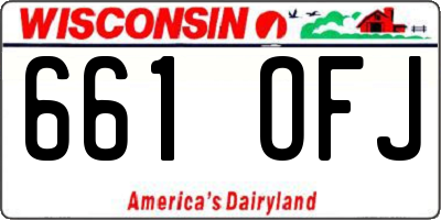 WI license plate 661OFJ