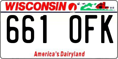 WI license plate 661OFK