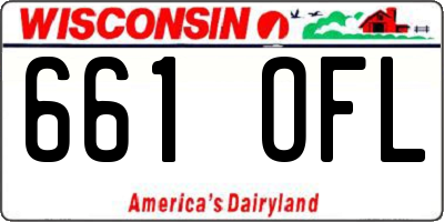 WI license plate 661OFL