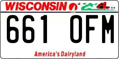 WI license plate 661OFM