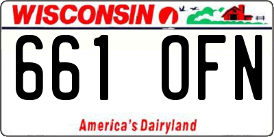 WI license plate 661OFN