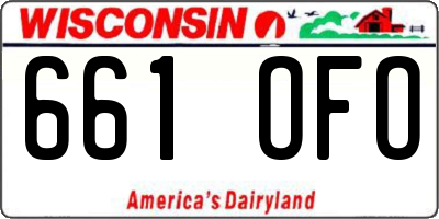 WI license plate 661OFO