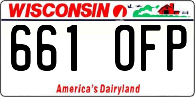 WI license plate 661OFP