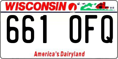 WI license plate 661OFQ