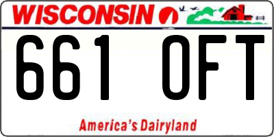 WI license plate 661OFT