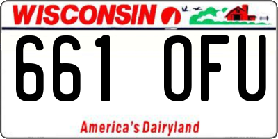 WI license plate 661OFU