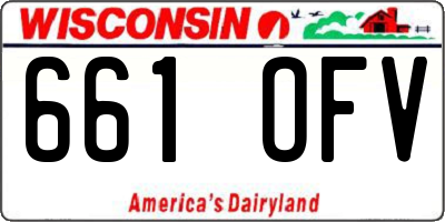 WI license plate 661OFV