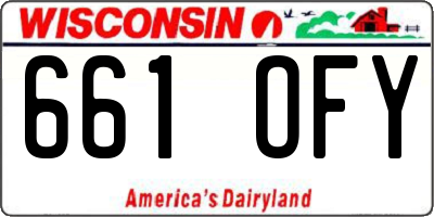 WI license plate 661OFY