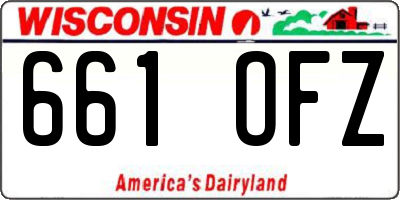 WI license plate 661OFZ