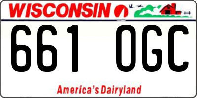 WI license plate 661OGC
