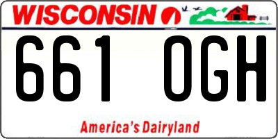 WI license plate 661OGH
