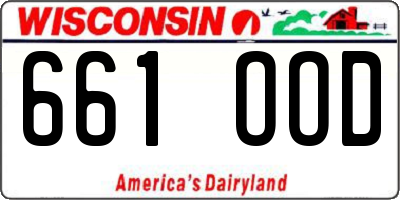 WI license plate 661OOD