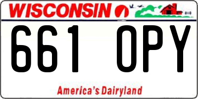 WI license plate 661OPY