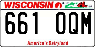 WI license plate 661OQM
